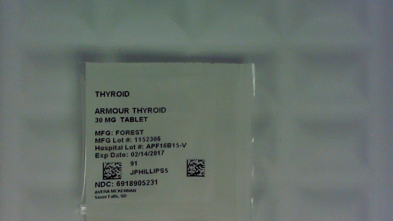 Thyroid 30 mg tablet