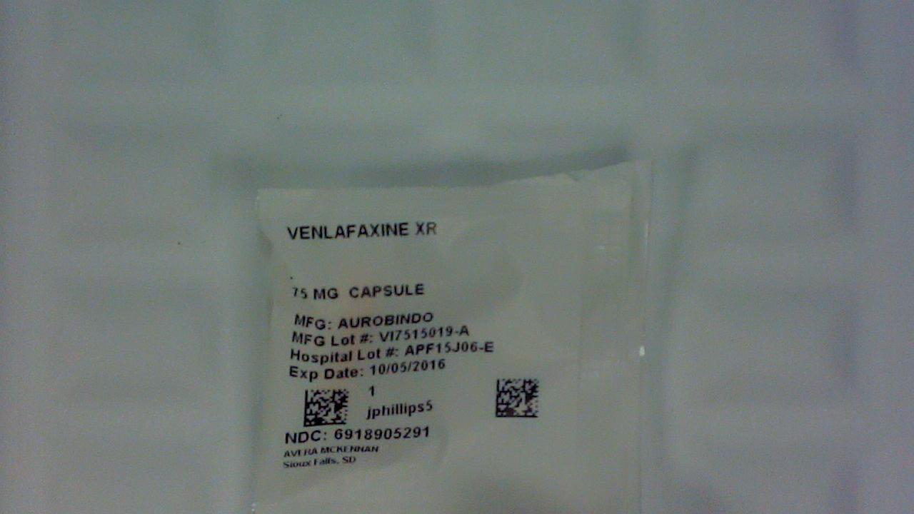 Venlafaxine XR 75 mg capsule