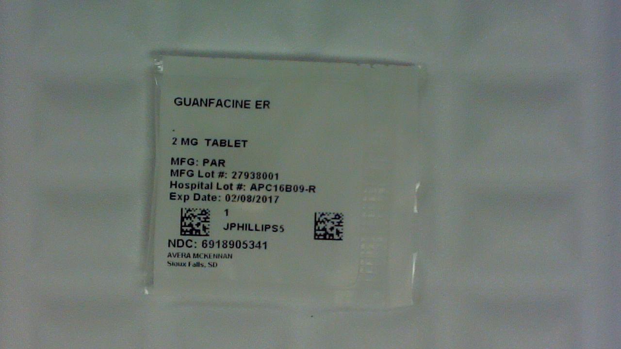Guanfacine XR 2 mg tablet