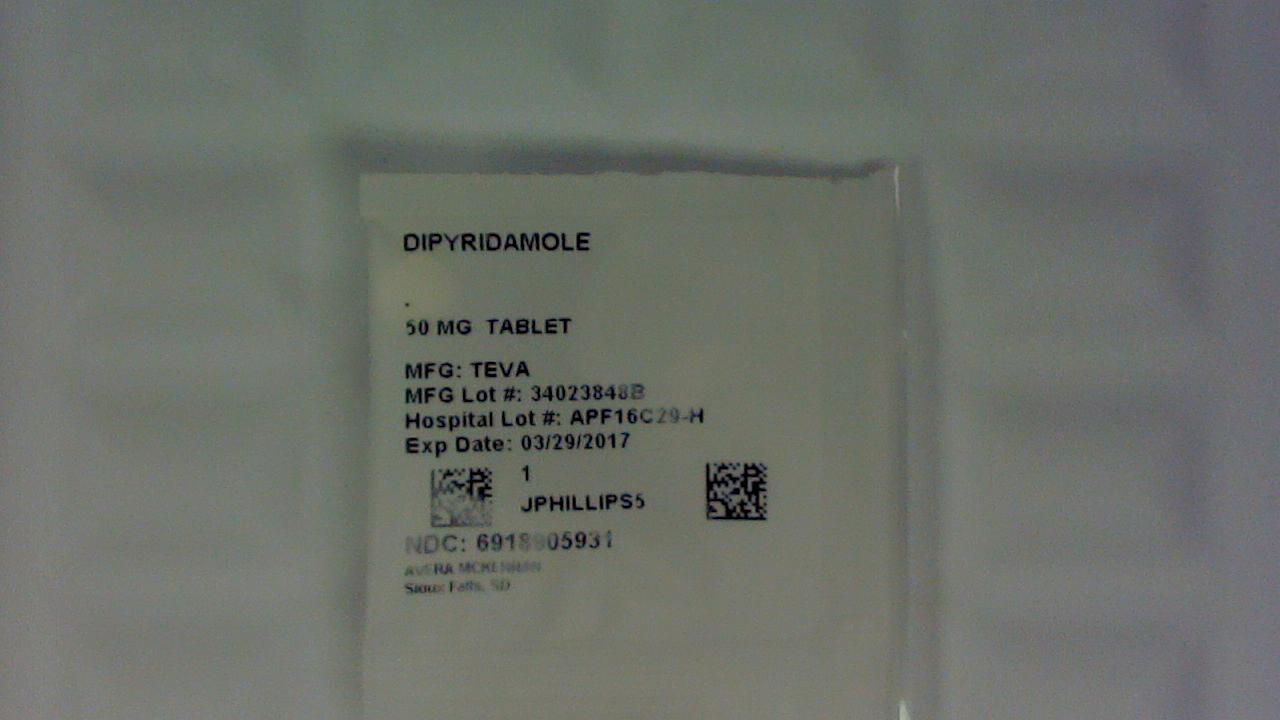 Dipyridamole 50 mg tablet