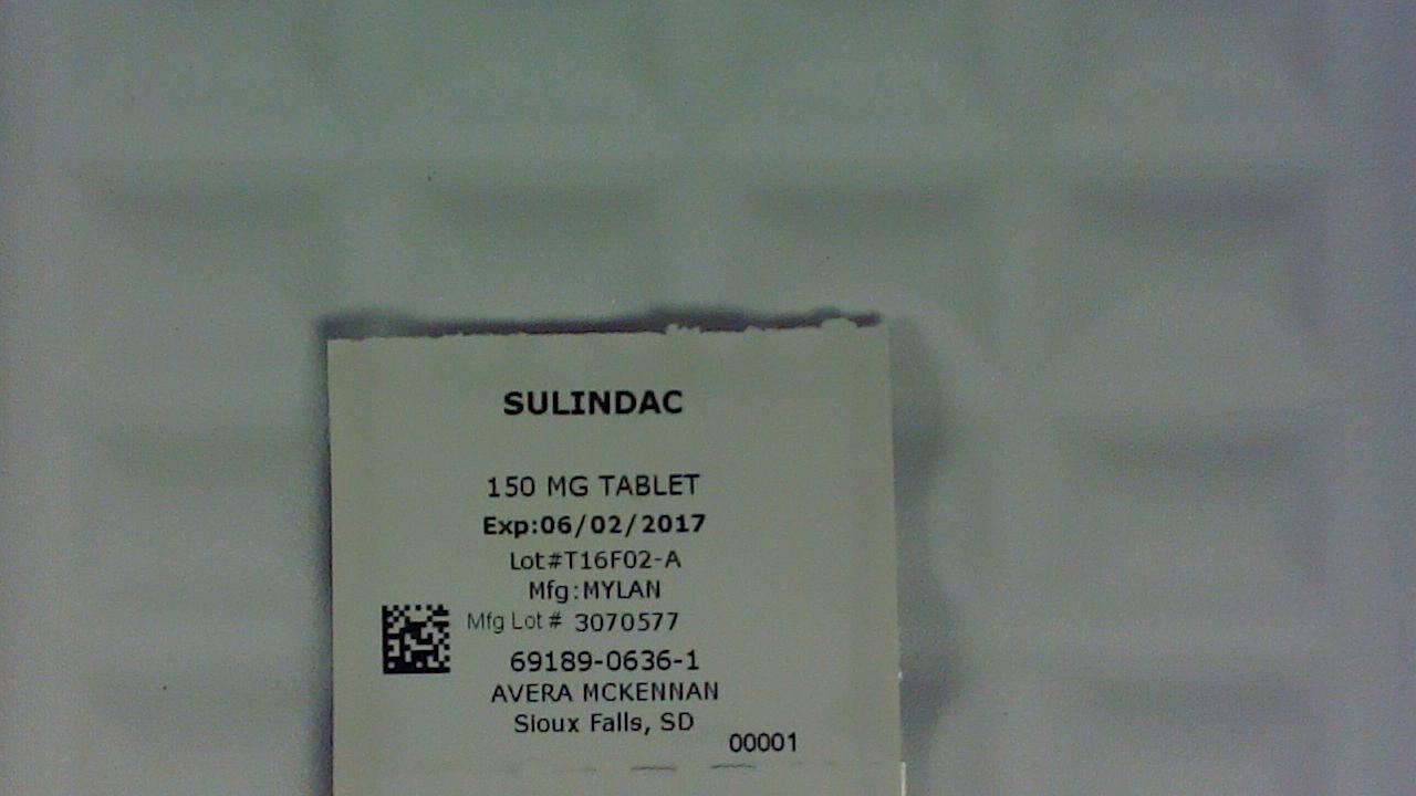 Sulindac 150 mg tablet