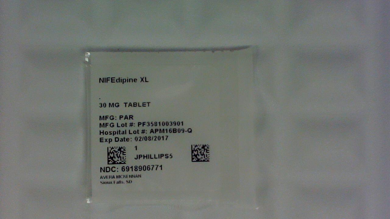 Nifedipine XR 30 mg tablet