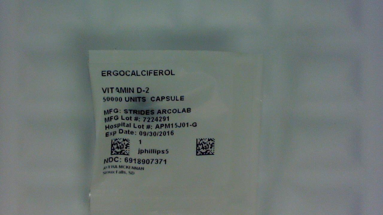 Ergocalciferol 50000 IU gel capsule label