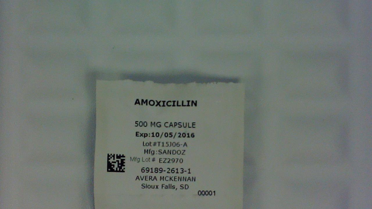 Amoxicillin 500 mg capsule label