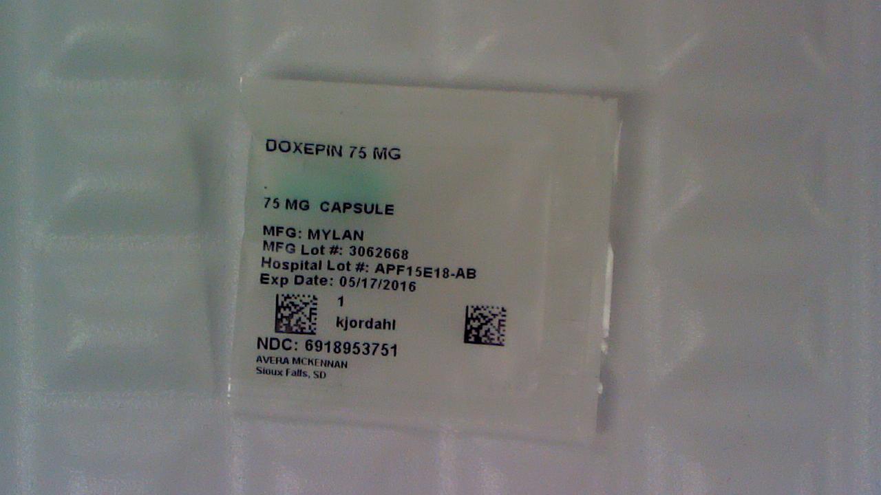 Doxepin 75 mg capsule