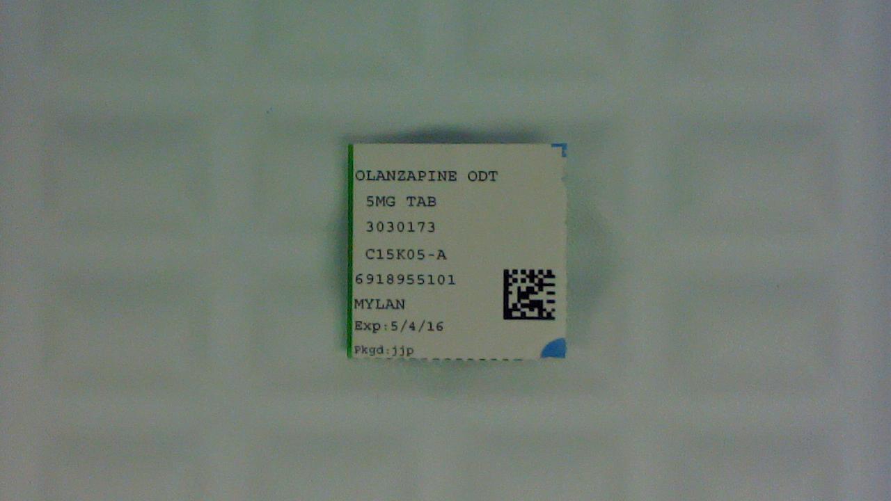 Olanzapine 5mg ODT label