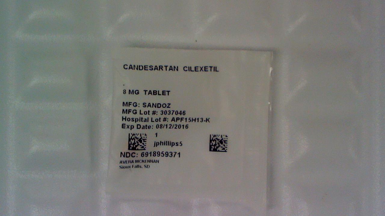 Candesartan Cilexetil 8 mg tablet