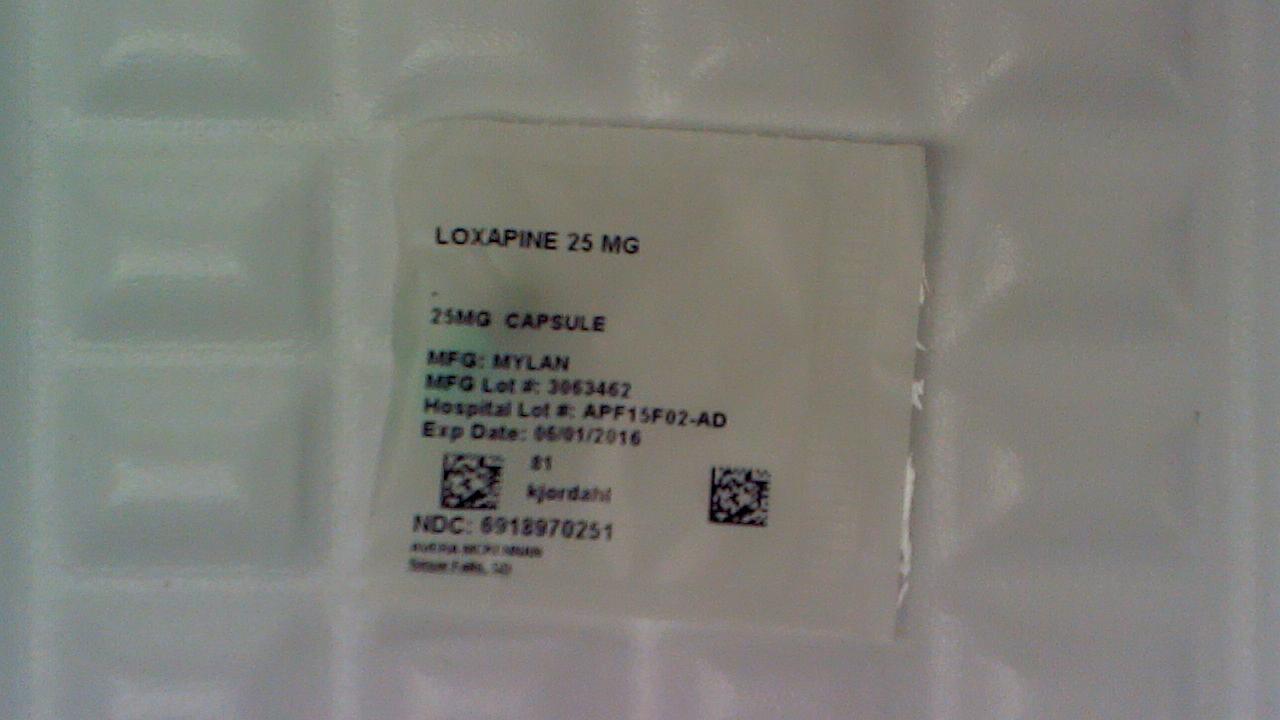 Loxapine 25 mg capsule