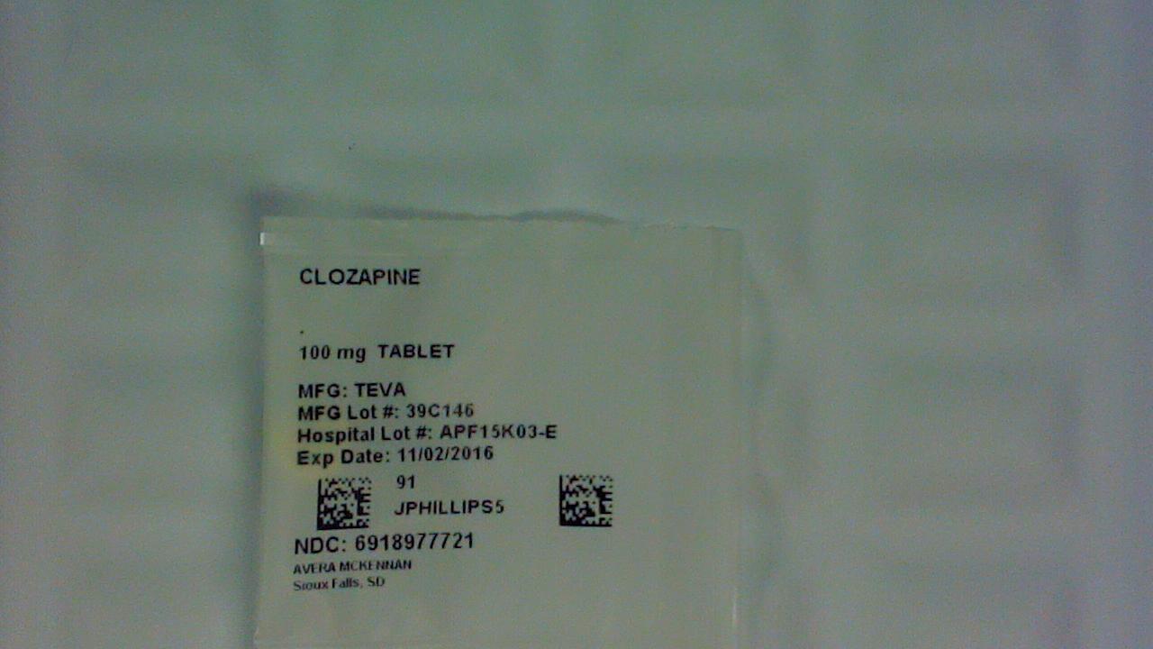 Clozapine 100 mg tablet label