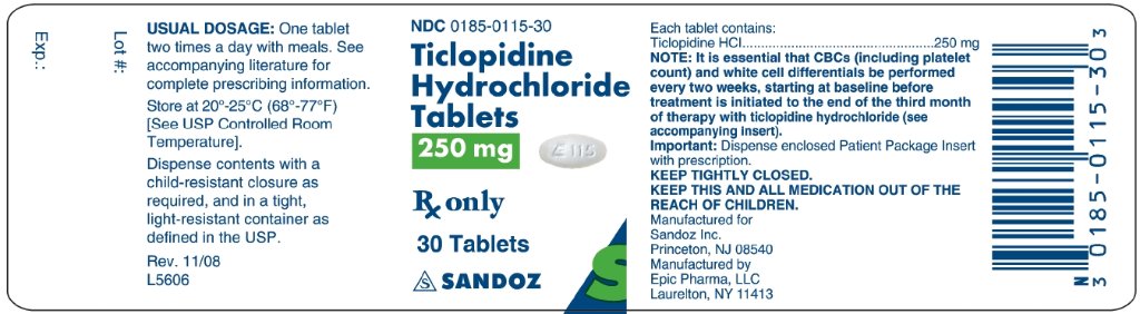 Ticlopidine Hydrochloride Tablets, 30s