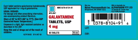 Galantamine Tablets 4 mg Bottles