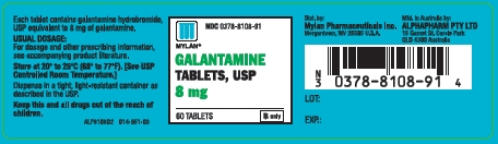 Galantamine Tablets 8 mg Bottles