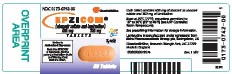 Epzicom Tablets bottle label