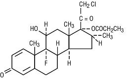 chemical structure for clobetasol propionate