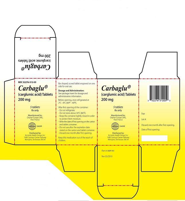 Carbaglu label 5 container