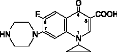 Ciprofloxacin structural formula