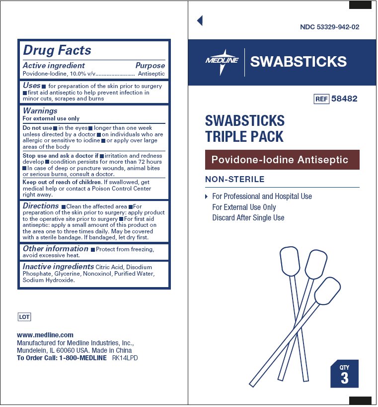 Povidone Iodine Antiseptice - Swabsticks Triple Pack - Principal Display Panel Top