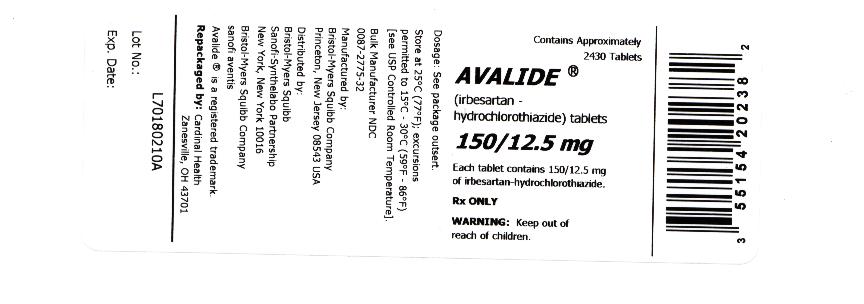 Avalide 150/12.5mg label