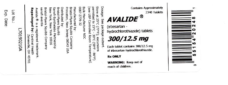 Avalide 300/12.5 mg label