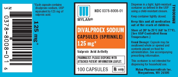 Divalproex Sodium Capsules (Sprinkles) 125 mg Bottles