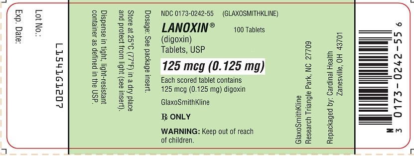 Label 1541 G 1207 Lanoxin