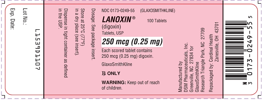 label 1539 d 1107 lanoxin