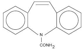 Carbamazepine structural formula