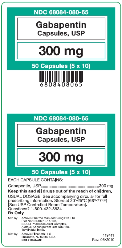Gabapentin Capsules 300 mg (5 x 10) label