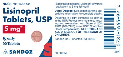 Lisinopril 5 mg Label