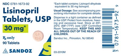Lisinopril 30 mg Label