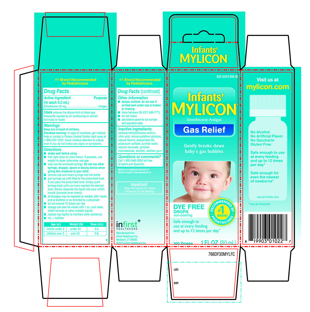 Infants Mylicon Gas Relief 100 Doses
