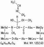 Cyclosporine structural formula