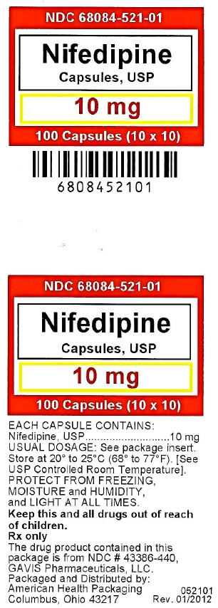 Nifedipine 10 mg capsule, USP (10x10)