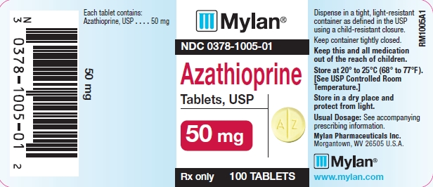 Azathioprine Tablets, USP 50 mg Bottle Label