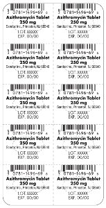 azithromycin 250 mg unit dose blister
