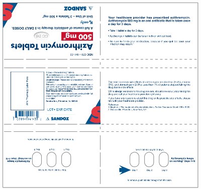 azithromycin 500 mg unit of use tri-fold blister