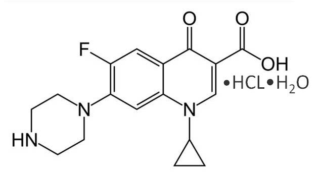 Chemical Structure Ciprofloxacin HCL 