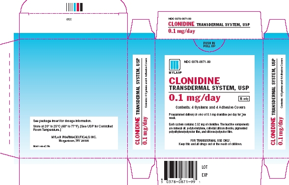 Clonidine Transdermal System 0.1 mg/day Carton
