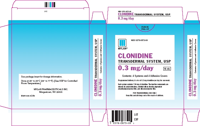 Clonidine Transdermal System 0.3 mg/day Carton