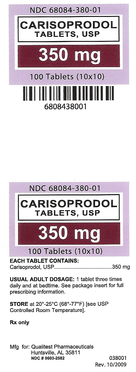 Carisoprodol 350mg label