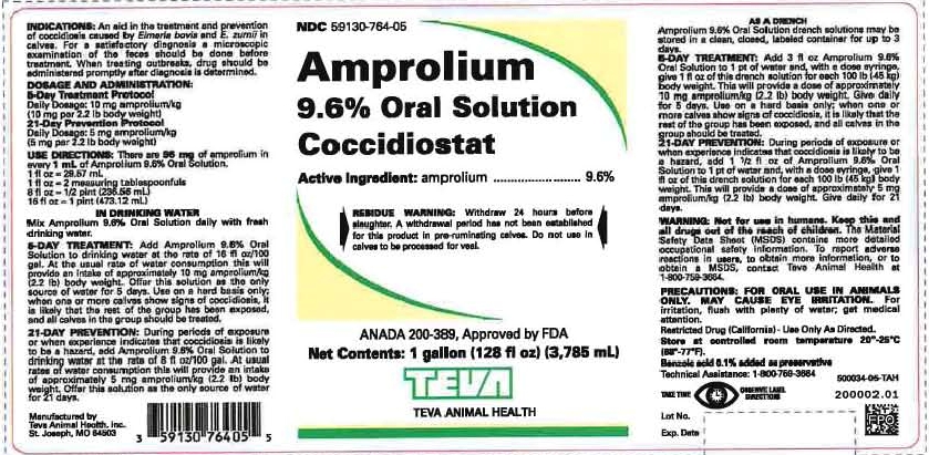 Amprolium 9.6% Oral Solution Gallon Label