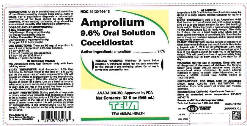 Amprolium 9.6% Oral Solution 32oz Label
