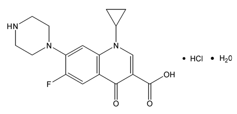 Ciprofloxacin Hydrochloride Structural Formula