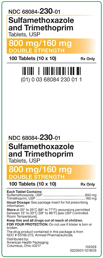 800 mg-160 mg Sulfamethoxazole-Trimethoprim Tablets Carton