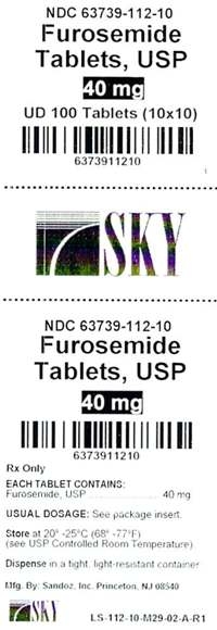 Furosemide 40mg UD100 Label