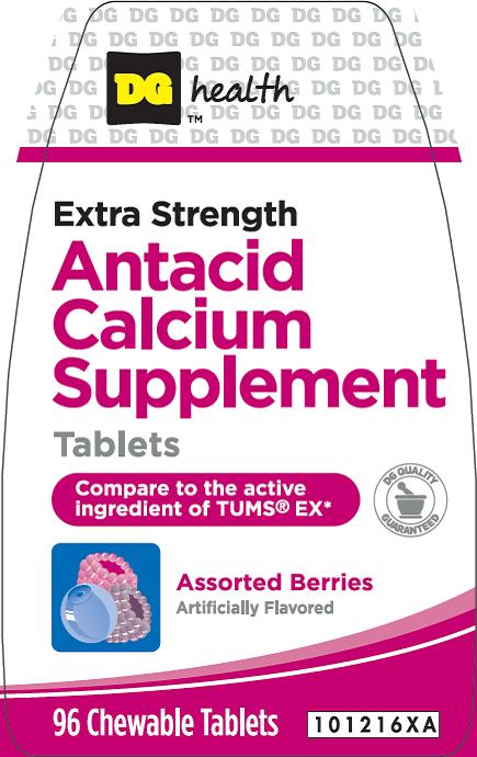 Dollar General Tums Assorted Berries 96 Tablets label