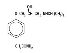 structural formula for atenolol