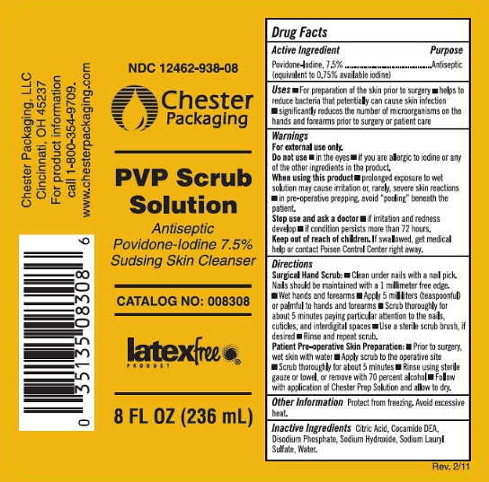 PVP Scrub Solution label