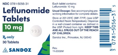 Leflunomide 10 mg Label