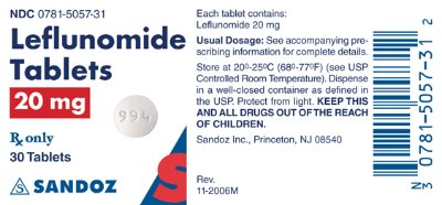 Leflunomide 20 mg Label